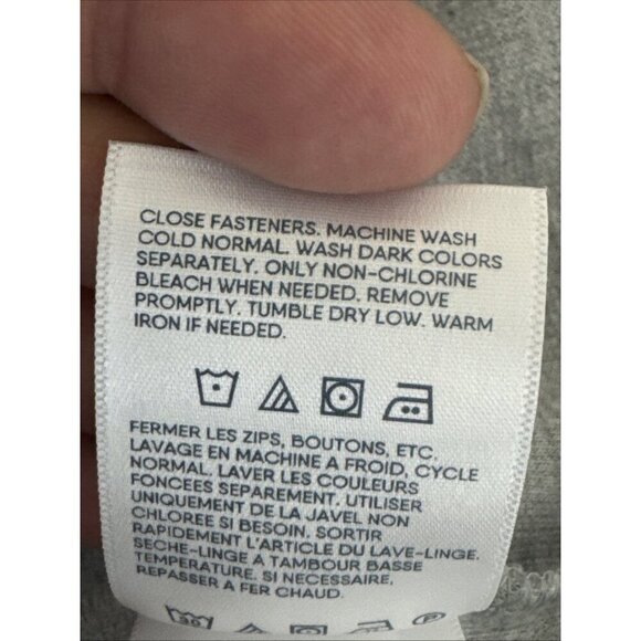 Lands' End Men's L 42/44 1/4 Zip Mock Pullover Sweatshirt Gray NWT - Picture 15 of 16